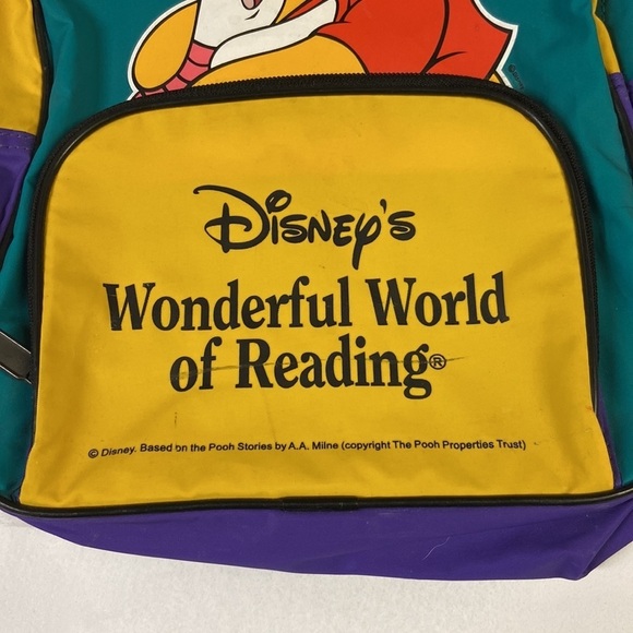 Disney Vintage Wonderful World of Reading Winnie the Pooh Small PVC Backpack - Picture 2 of 4
